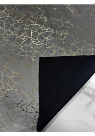 Resim Mza Varak Desenli Astarlı Döşemelik Kumaş Gri 