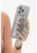 Resim Telefon Modelleri Ile Uyumlu Kartlık Heldro Id Serisi Manyetik Stand Olma Özelliği Flexgrip Band Grey 