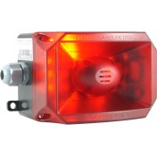 Resim Mesan Küp LED Multifonksiyon 43 Ses Siren MS 229 Kırmızı 12-24VAC/DC 