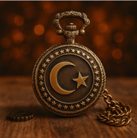 Resim Giftcandor Ay yıldızlı köstekli saat 