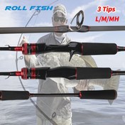 Resim 3 Uçlu Karbon Fiber Olta - L/M/M/H Güç, Hızlı Eylem, Tatlısu ve Tuzlu Su Levreği için, 167.94/180.14/210.01/239.88/270.05cm, Levrek Balıkçılığı Ekipmanı 