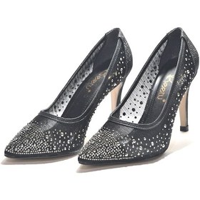 Resim Beety By51.9247 Siyah İnce Topuk Stiletto Kadın Abiye Ayakkabı 