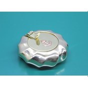 Resim Büro Ev Ofis Dekoru İçin 7cm Çapalı Kapaklı Maksi Pirinç Kül Tablası Küllük 