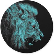 Resim WuW Mavi Aslan Yuvarlak Mouse Pad 