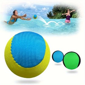 Resim Dayanıklı Toksik Olmayan Kauçuk Yetişkin Zıplayan Top - Yüksek Görünürlük için Canlı Mavi & Sarı Siyah Noktalı Tasarım - Havuz, Plaj ve Göl Kenarı İçin Harika Eğlence - Yaz Keyfi ve Su Oyunları Aksesuarı, Oyuncu Tasarımı, Dokulu Yüzey 