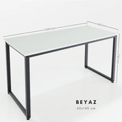 Resim Ilgitrafik Ofis Masası Ahşaplı Metal Ayaklı Çalışma Bilgisayar Masası 