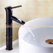 Resim Çanak Lavabo Uzun Banyo Lavabo Bataryası Antik Siyah 