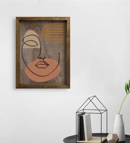 Resim Bk Home Modern Art Tasarımlı Doğal Masif Ahşap Çerçeveli Tablo 45 (551090022) 