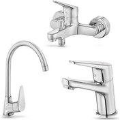 Resim Eca Spylos 3'Lü Batarya Seti: Banyo - Lavabo - Eviye Bataryası |102188125S3 