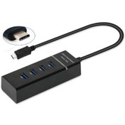 Resim Usb Type C To 4 Port Usb 3.0 Çevirici Hub Çoklayıcı Type C 