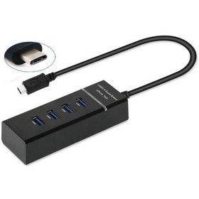 Resim Usb Type C To 4 Port Usb 3.0 Çevirici Hub Çoklayıcı Type C 