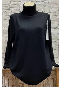 Resim Lux Brand Büyük Beden Balıkçı Yaka Kazak 250006214 Siyah 