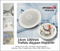 Resim OSAWA OSW-628 16CM TWEETERLİ 100 VOLT TRAFOLU ALÇIPAN HOPARLÖR 