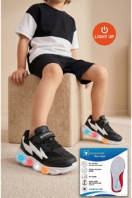 Resim BUCKHEAD Faster Işıklı Unisex Bebek & Çocuk Spor Ayakkabı - LED Taban, Hafif & Konforlu Günlük Kullanım 