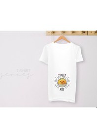 Resim Bk Gift Espri Tasarımlı Beyaz Hamile Tişörtü, Hamileye Hediye, Yeni Anne Hediyesi, Arkadaşa Hediye-13 001 