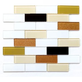 Resim MozaiKristaL Mutfak tezgah arası 36x98x4 mm Kristal Cam Mozaik. ( 1 kutu = 1 m2 fiyatıdır) 