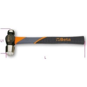 Resim Fiber Saplı Bombe Başlı Çekiç 1377T 570 