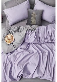 Resim Mor Lastikli Tek Kişilik Nevresim Seti Pamuklu 