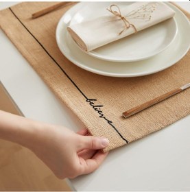 Resim Jüt Amerikan Servis 6lı Set 35x45 Açık Bej 