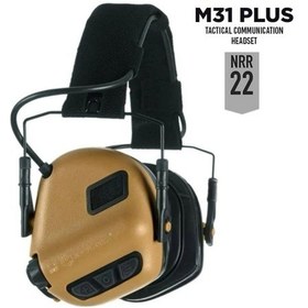 Resim Opsmen Earmor M31 Plus Elektronik Atış Kulaklığı Kulak Koruma Cayote Brown Kahverengi 