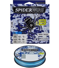 Resim Spiderwire 8x 0.07mm 150m Stealth Smooth İp Misina Blue Camo 