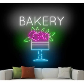 Resim Bakery Yazılı Ve Şekilli Neon Tabela Çok Renkli 
