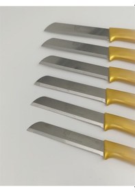Resim Solingen Marka Meyve Bıçağı 6'lı Set - Gold Altın 