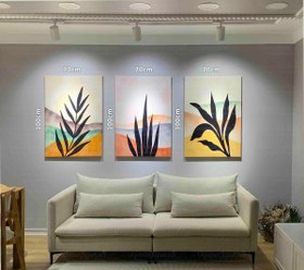Resim üksek Kaliteli Soyut Modern Tasarım Çiçekli minimalist bohem Art Oil Paint Salon Kanvas Tablosu 
