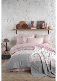 Resim Cotton Life Çift Kişilik Pike Takımı - Lusia Somon Çok Renkli 