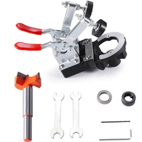 Resim BGA Marangoz 35mm Menteşe jig delik delme kılavuzu mobilya menteşe kurulum seti 