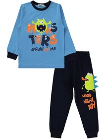 Resim Civil Boys Monster Baskılı 2-5 Yaş Pijama Takımı - Lacivert - Lacivert / 2-3 Yaş 