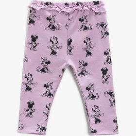 Resim Kız Bebek Mickey Mouse Lisanslı Baskılı Tayt 