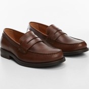 Resim MANGO Man Deri penny mokasen 