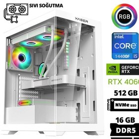 Resim Xaser DELUXX53 i5-14400F 16 GB 512 GB M.2 NVMe SSD 8 GB RTX4060 Free Dos Masaüstü Oyuncu Bilgisayarı 