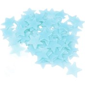 Resim Yuntech01 Mavi 3d Parlak Yıldız Sticker 100 Adet - Gündüz Enerji Toplar, Gece Işık Saçan Duvar/çatı Dekoratif Plastik Aufkleber 