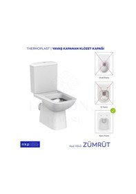 Resim Kare Yavaş Kapanan Klozet Kapağı Zümrüt 