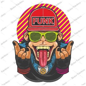 Resim Maymun Rap Pank Sticker 00263 