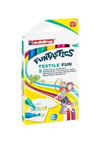 Resim Edding 17 Funtastics Textile Fun Kumaş Boyama Kalemi 5 Renk Set 
