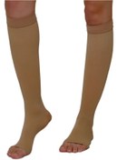 Resim Orlex Orlex Diz Altı Çorabı Burnu Açık Ten Rengi Orta Basınç Ccl2 Çift Bacak 