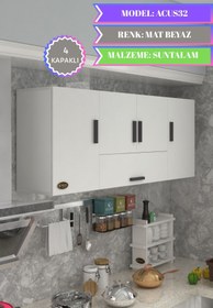 Resim Kenzlife Hazır Mutfak Acus32 Byz 060*150*32 Mutfak Banyo Dolabı Kapaklı Raflı 