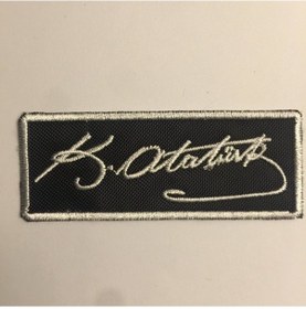 Resim Atatürk Imza 2 Model Patches Peç Arma ve Kot Yamaları 