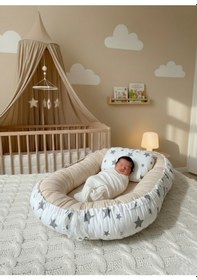 Resim Babynest Yer Yatağı Yıldızlı Bej Bebeciden 