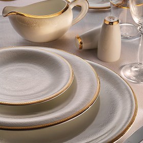 Resim Evaliza Grace Gold 12 Kişilik 101 Parça Yemek Takımı 