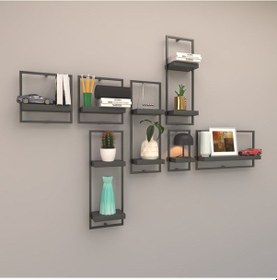 Resim Rafkestir Milano Raf Seti - Model 5 Antrasit ( Mat ) 