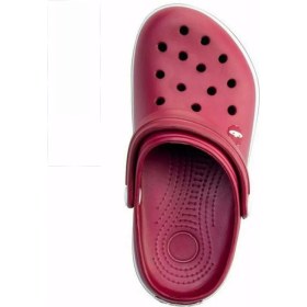 Resim Akınalbella bella Doremor Bordo Beyaz Sabo Crocs Modeli Terlik Hastane Terliği Hemşire Doktor Terliği 