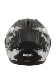 Resim Beon B700 Çene Açılır Kurukafa Kask Beyaz - Mat Siyah 