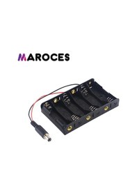 Resim Ic-234Bj Pil Yuvası 6 Lı Yan Yana 2.1Mm Jaklı (Aa) 