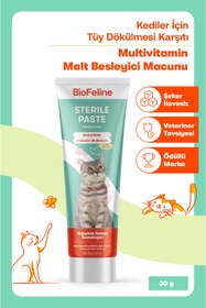 Resim BioFeline Tüy ve Sindirim Hassasiyeti Azaltıcı Kısır Kediler İçin Multivitamin Malt Macunu 30 g | Deneme Boy 