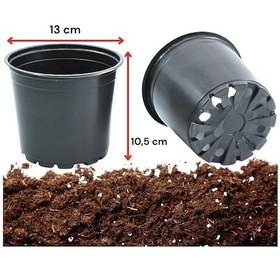 Resim 1000 Adet 13 Lük Vakum Saksı, Üretim Saksısı, Siyah Saksı 