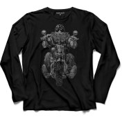 Resim Kendim Seçtim Motosiklet Chopper Bıker Rıder Sürücü Uzun Kollu Tişört Baskılı Çocuk T-Shirt 